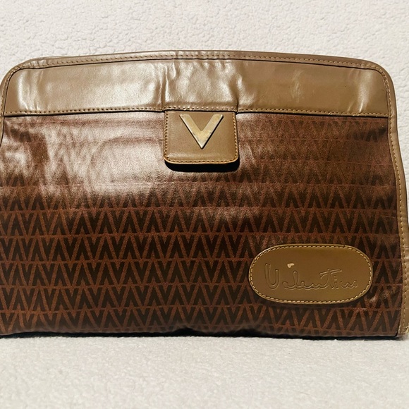 Mario Valentino Handbags - Mario Valentino Monogram Brown Clutch